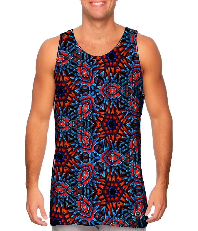 Women's Longline Tank Tops with Abstract PrintsGlow For Me Pattern