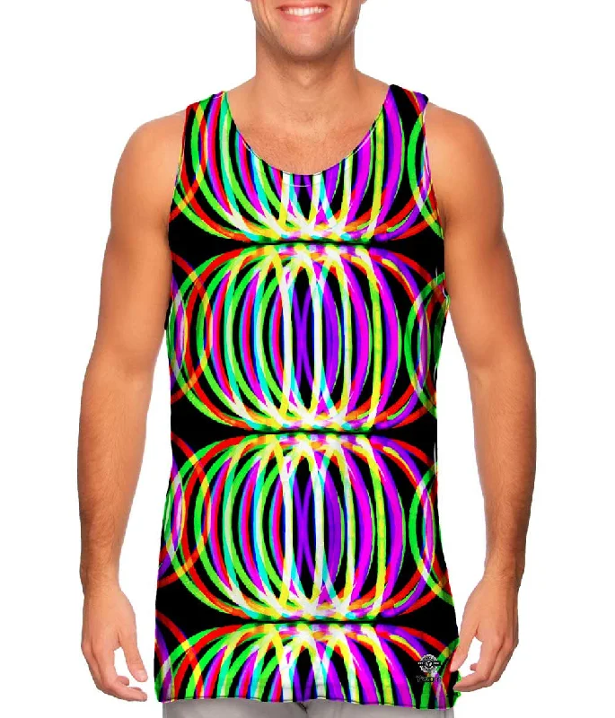 Women's Button - Down Tank Tops in Striped PatternsGlowsticks Ball Globe