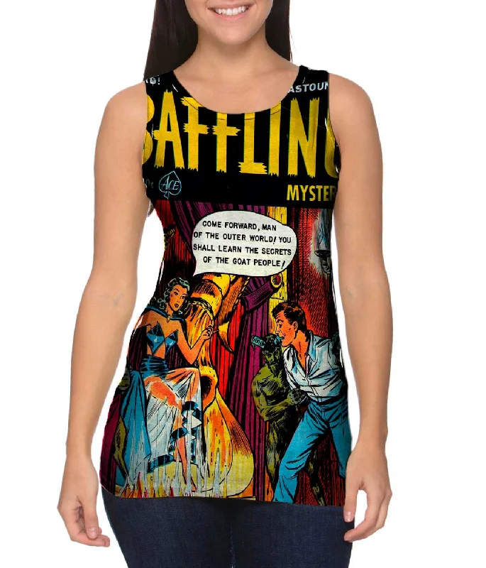 Women's Sleeveless Ribbed Tank Tops for a Trendy LookGoat People Comic Retro