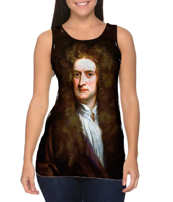 Square Neck Women's Organic Cotton Tank Tops in Earth TonesGodfrey Kneller - "Sir Isaac Newton 002" (1702) Square Neck Women's Organic Cotton Tank Tops in Earth TonesGodfrey Kneller - "Sir Isaac Newton 002" (1702)