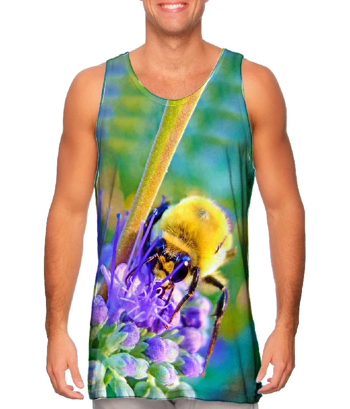 Plus Size Women's Side - Slit Tank Tops in Metallic ShadesGoing For The Goodies Bee