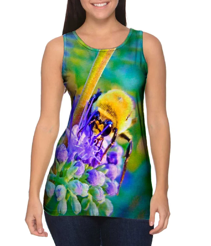 Halter Neck Women's Modal Blend Tank Tops for ComfortGoing For The Goodies Bee