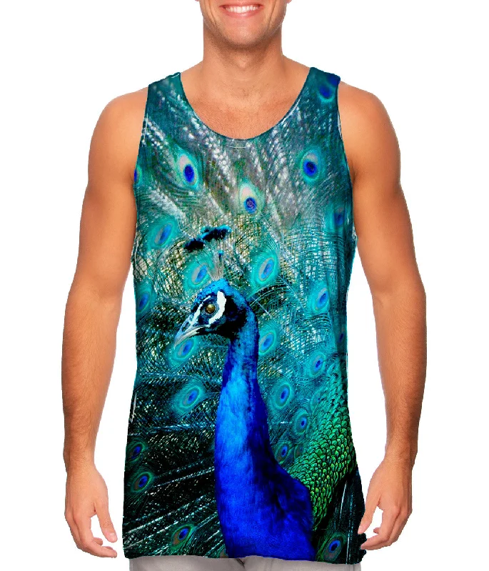 Plunge Neck Women's Seamless Tank Tops for a Smooth FitGold Peacock