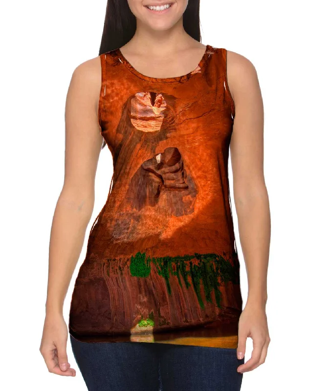 Women's Button - Down Tank Tops in Striped PatternsGolden Cathedral