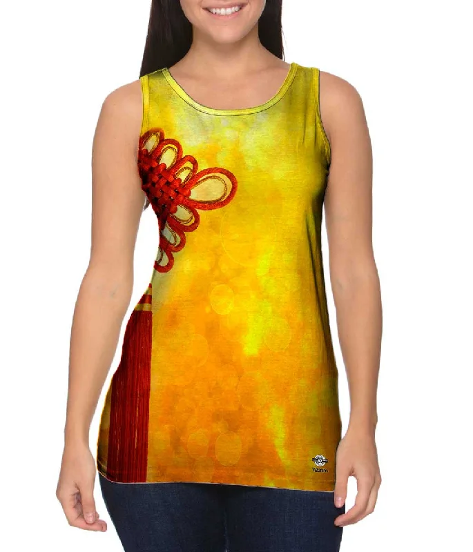 High - Neck Women's Silk Blend Tank Tops for a Luxurious FeelGolden Chinese New Year
