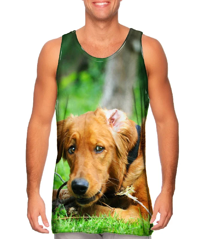 Women's Spaghetti Strap Tank Tops with Geometric PatternsGolden Lab Lost Bone