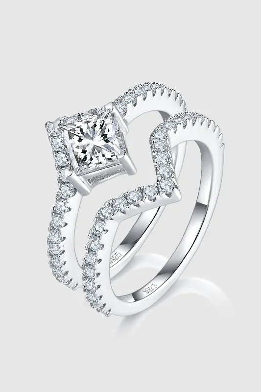 Button - Front Bodysuits with a Classic and Timeless Appeal1 Carat Moissanite 925 Sterling Silver Double Layered Ring Button - Front Bodysuits with a Classic and Timeless Appeal1 Carat Moissanite 925 Sterling Silver Double Layered Ring