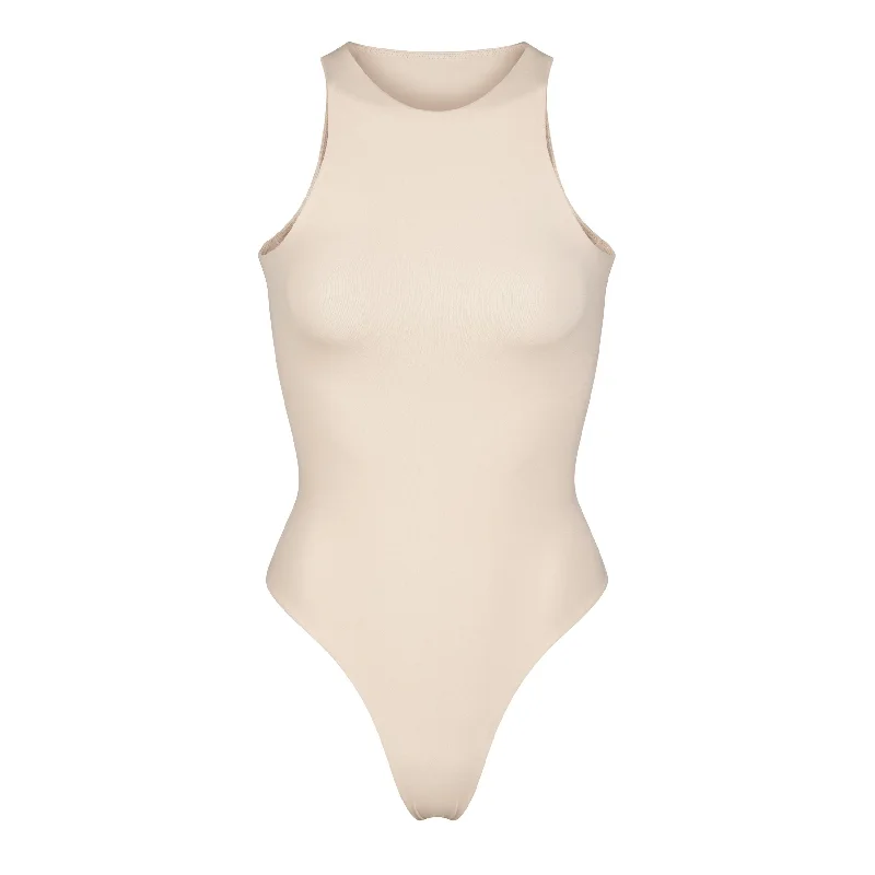 Cut - Out Bodysuits for a Trendy and Fashion - Forward StyleFITS EVERYBODY HIGH NECK BODYSUIT | SAND
