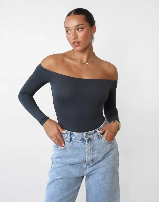Lace Bodysuits for a Sexy and Elegant Bedroom LookIris Bodysuit (Charcoal)