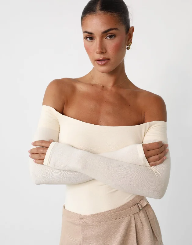 Plus - Size Bodysuits with a Comfortable and Flattering FitIris Bodysuit (Cream)