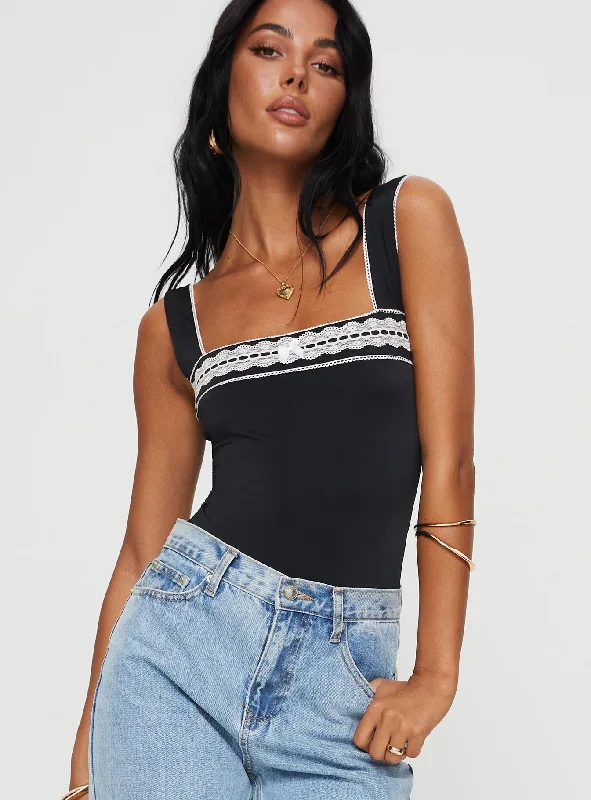 Sheer Bodysuits for a Seductive and Alluring OutfitKeating Bodysuit Black
