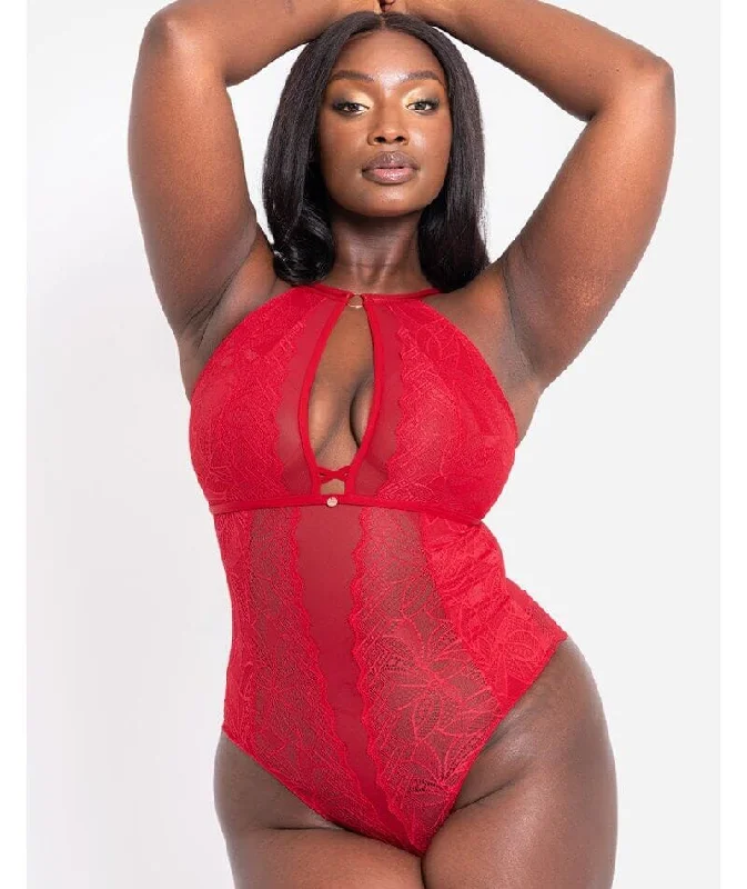 Maternity Bodysuits for Expecting Mothers' ComfortScantilly Opulence Stretch Lace Bodysuit - Ruby Red Maternity Bodysuits for Expecting Mothers' ComfortScantilly Opulence Stretch Lace Bodysuit - Ruby Red