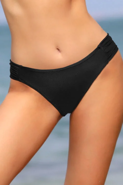 Women's Cargo - Style One - Pieces in Khaki with Pockets for a Practical and Stylish Outdoor LookShirred Side Low Rise Hipster Bikini Bottom Women's Cargo - Style One - Pieces in Khaki with Pockets for a Practical and Stylish Outdoor LookShirred Side Low Rise Hipster Bikini Bottom