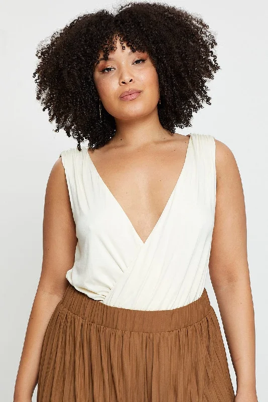 Mesh Bodysuits for a Bold and Edgy Fashion StatementWhite Front Bodysuit Gathered Strap Jersey Wrap Mesh Bodysuits for a Bold and Edgy Fashion StatementWhite Front Bodysuit Gathered Strap Jersey Wrap