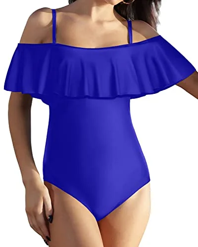 Women's Sequined Mini One - Pieces in Gold for a Glamorous New Year's Eve PartyPadded Retro Style One Piece Swimsuit For Women-Royal Blue Women's Sequined Mini One - Pieces in Gold for a Glamorous New Year's Eve PartyPadded Retro Style One Piece Swimsuit For Women-Royal Blue