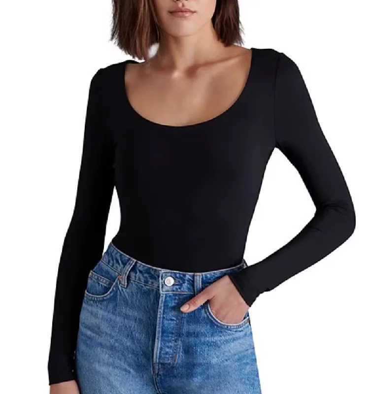 Mesh Bodysuits for a Bold and Edgy Fashion StatementBlack Long Sleeve Bodysuit by Steve Madden Mesh Bodysuits for a Bold and Edgy Fashion StatementBlack Long Sleeve Bodysuit by Steve Madden