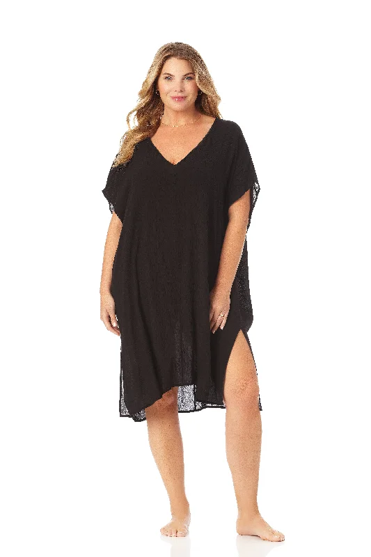 Bohemian - style cover ups for a free - spirited beach aestheticWomen's Plus Size Live In Color Easy Tunic Swimsuit Cover Up Bohemian - style cover ups for a free - spirited beach aestheticWomen's Plus Size Live In Color Easy Tunic Swimsuit Cover Up